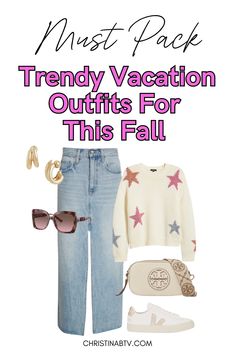 Planning a vacation this fall? Discover the essential Women's Autumn Outfit ideas that will keep you stylish and comfortable on your travels. This guide features perfect looks for any destination, from cozy sweaters to chic layering pieces. Make Fall Travel Packing a breeze with these must-have outfits that blend functionality and seasonal fashion for your trip! Fall Travel Packing, Women's Autumn Outfits, Trendy Vacation Outfits, Fall Vacation Outfits, Fall Vacation, Outfit Essentials, Fall Vacations