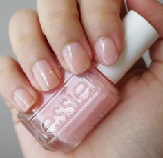 Essie Pink Nail Polish, Dark Gel Nails, Sheer Nail Polish, Essie Nail Polish Colors, Blush Pink Nails, Sheer Nails, Milky Nails, Acrylic Nail Shapes, Classy Acrylic Nails