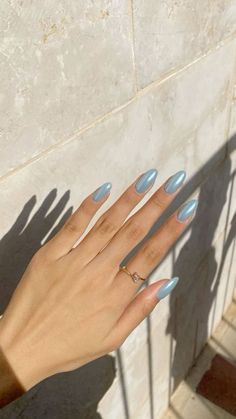 Blue Nail, Beach Nails, Pretty Acrylic Nails