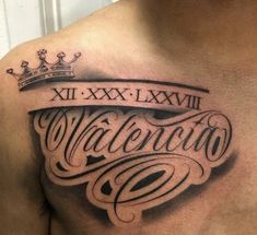 Chest Tattoo Fonts, Chest Tattoo Lettering, Roman Numbers Tattoo, Arm Tattoos Lettering, Lower Belly Tattoos, Chucky Tattoo, Tattoo Fonts Alphabet, Names Tattoos For Men, Becoming A Tattoo Artist