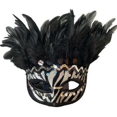 Zebra Feather Costume Masquerade Mask. Brand New With Tags. Great For Halloween Cosplay Dress Up Mardi Gras Costume Party. Message Me With Any Questions! -Smoke Free Home -Pet Friendly Home Black Fantasy Masquerade Mask For Cosplay, Black Fantasy Masks And Prosthetics For Costume Party, Black Fantasy Costume Accessories For Theater, Black Masks And Prosthetics For Carnival Cosplay, Black Masks And Prosthetics For Cosplay Carnival, Black Masquerade Mask For Costume Party And Cosplay, Punk Costume Accessories For Carnival Party, Punk Costume Accessories For Carnival, Black Masquerade Mask For Cosplay And Costume Party