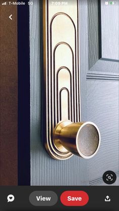 an image of a door handle on a phone