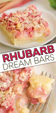 this rhubarb dream bars recipe is delicious and easy to make