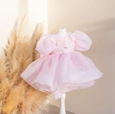 Ready to Ship Light Pink First Birthday Baby Dress, Flower Girl Dress, Baptism Special Occasion Dress, Pageant Tutu Puffy Toddler Dress - Etsy Ship Light, Pink First Birthday, Pink Baby Dress, Baby Birthday Dress, First Birthday Dresses, Baptism Dress, Butterfly Baby, Organza Dress