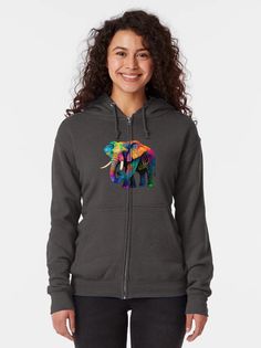 Kapuzenjacke mit "Elefant" von zappwaits | Redbubble Phoebe Bridgers Lyrics, I Know The End, Phoebe Bridgers, Lyrics Art, Zipper Hoodie, Girl Face, Shirts & Tops