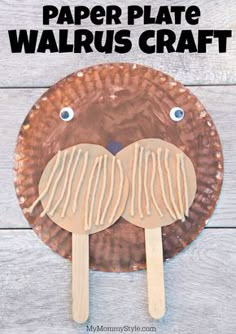 this paper plate walrus craft is so cute and easy to make it's perfect for