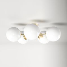 AllModern Luna Glass Semi Flush Mount | Wayfair