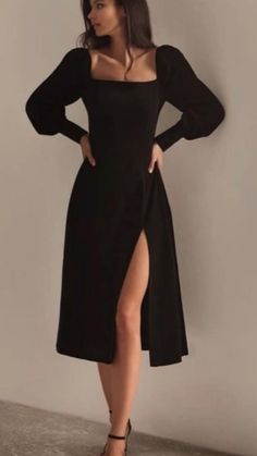 Black Aline Dress, Grad Outfits, 파티 드레스, Chique Outfits, Clothing Factory, Clothes Women