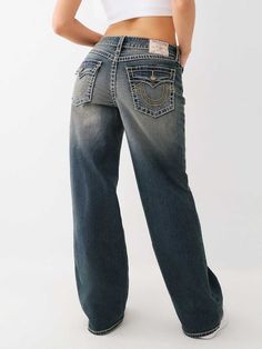 BOBBI BIG T BAGGY JEAN Jeans True Religion Woman, Baggu Jeans, Trueys Jeans, Where To Buy Baggy Jeans, True Religion Jeans Outfit, Baggy True Religion Jeans, Empire Jeans, True Religion Outfits, Vintage Baggy Jeans