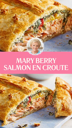 Mary Berry Salmon En Croute Salmon Parcels Recipe, Salmon Roulade Recipe, En Croute Recipes, Salmon Wellington Recipe Puff Pastries, Christmas Fish Recipes, Baked Salmon Roll, Mary Berry Salmon, Salmon Puff Pastry, Salmon En Croute Recipe