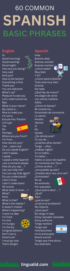 the spanish language poster is shown with different things to see and do in this country