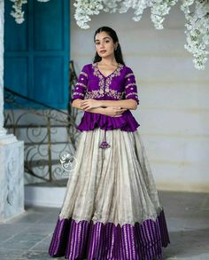 Half Saree Function Dress Ideas, Half Saree Neck Designs, Gown Saree Design, Latest Saree Gown Designs, Lehanga Designs Latest For Women, Latest Half Saree Designs, Long Frocks Design, Half Saree Blouse Designs, Long Frocks Indian