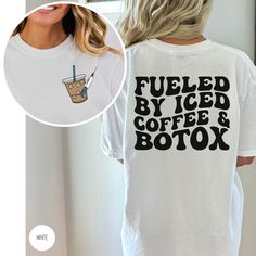 💉 Stay energized and stylish with our "Fueled By Iced Coffee and Botox" Shirt. Designed for Botox dealers, aesthetic nurses, and cosmetic nurse injectors, this retro-style t-shirt blends caffeine and aesthetics in a fun and unique way. Crafted with high-quality materials, it offers both comfort and durability, making it the perfect addition to your MedSpa wardrobe and a fantastic conversation starter. Stay fueled, stay fabulous, and celebrate your passion for aesthetics with this one-of-a-kind Cosmetic Nurse, Nurse Injector, Aesthetic Nurse, Nurse Tshirt, Easy Costumes, Med Spa, Nursing Tshirts, Tshirt Ideas, Iced Coffee