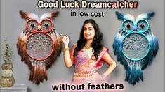 three different types of owls with the words, good luck dream catcher in low cost