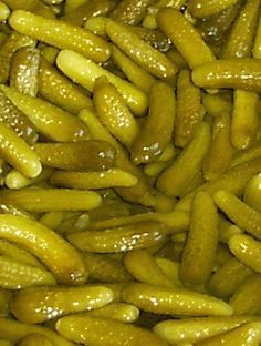 some pickles are covered in brown liquid