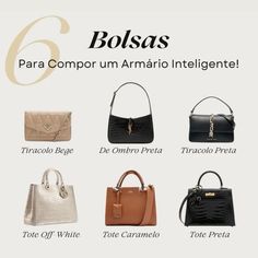 Bolsass lindas e elegantes para um aramrio coringa Photography Bags, Women's Bags By Style, Moda Fashion, Feminine Style, Elegant Style, Editorial Design, Classy Outfits, Vintage Fashion, Handbags