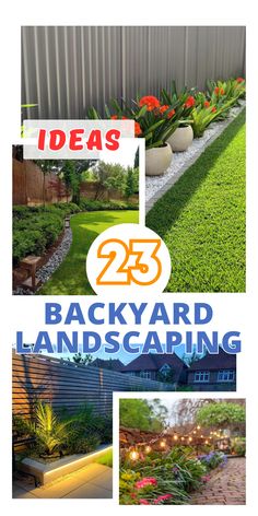 the back yard landscaping flyer is shown