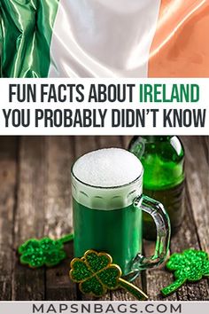 the irish flag and shamrocks are featured in this postcard with text that reads fun fact about ireland you probably didn't know