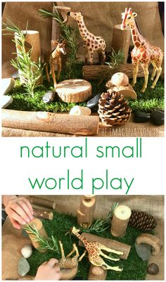 the natural small world play is perfect for kids to play with