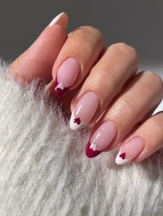 Cute Hearts, Hello Nails, Simple Gel Nails, Casual Nails, Pearl Nails, Almond Acrylic Nails, Pink Acrylic Nails, Oval Nails, Minimalist Nails