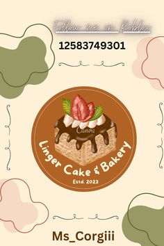 an advertisement for a cake and bakery