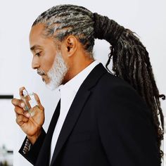 This how I'm tryna look in my 50's if God's willing! LOC'D, GROWN, AND DISTINGUISHED. And A Very Successful Loctician who's well respected… Top Haircuts For Men, Dreadlocks Men, Flat Top Haircut, Leading Men, Dreadlock Styles, Dreads Styles, Black Men Hairstyles