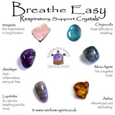 Spiritual Crystals, Crystal Therapy, Breathe Easy