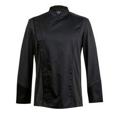 French Hybrid Men's Chef Jacket: front yoke, bottom rear, and cuffs 67% polyester 33% cotton, sleeve and core 55% cotton 45% natura stitch. Best selling Professional Long Sleeve Outerwear With Concealed Placket, Professional Black Winter Outerwear, Tailored Long Sleeve Professional Outerwear, Professional Black Long Sleeve Sport Coat, Professional Black Sport Coat, Professional Black Long-sleeve Outerwear, Professional Long Sleeve Black Outerwear, Professional Black Long Sleeve Outerwear, Clement Design