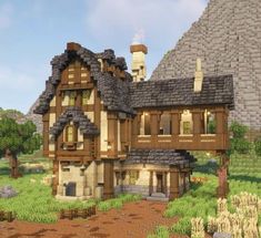 Minecraft Medieval House, Rumah Minecraft Sederhana, Minecraft House Tutorials