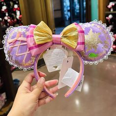 Disney Princess Tiana Jasmine Rapunzel Cinderella Ear Headband For Adults Shanghai Disneyland Park Rapunzel Disney Ears, Princess Jasmine Disney Ears, Princess Tiana Mickey Ears, Rapunzel Minnie Ears, Tangled Minnie Ears, Disney Princess Tiana, Princess Tiana, Disneyland Park