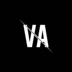 the word av is written in white on a black background with a diagonal line going through it