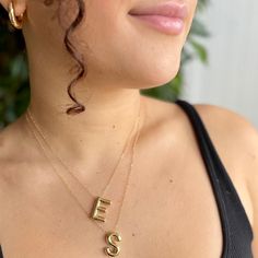 Get ready for the compliments when you rock your initial with our Bubble Initial Necklace! This 3D piece is just the right size for chic and statement-making. If you love minimalism, it'll look great solo, and if you like to layer up, you'll love creating endless looks with this piece! high-quality gold-plated 3D initial charm charms measure approximately 1 inch 14kt Gold Fill chain