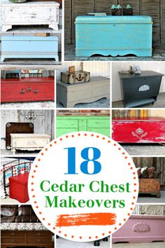 painted cedar chest makeovers Hope Chest To Toy Chest, Upcycle Chest Trunk, Redo Hope Chest Ideas, Refinished Hope Chest, Cedar Hope Chest Makeover, Diy Chest Trunk, Refinish Cedar Chest