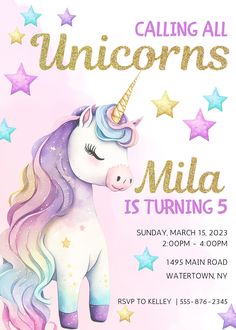 the unicorn birthday party is going on