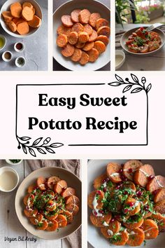 easy baked sweet potato recipe Easy Sweet Potato Recipe, Easy Sweet Potato Recipes, Vegan Potato Recipes, Vegan Dinner Party, Sweet Potato Recipes Baked, Easy Sweet Potato, Sweet Potato Recipe, Potatoes Recipes, Salads Recipes