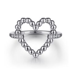 925 Sterling Silver Bujukan Heart Diamond Ladies Ring Elegant Sterling Silver Stackable Rings With Open Heart, Classic Silver Open Heart Rings, Elegant Silver Stackable Heart Cut Rings, Elegant Silver Heart Cut Stackable Rings, White Gold Open Heart Classic Ring, White Gold Ring With Heart Charm For Valentine's Day, Heart-shaped White Gold Stackable Sterling Silver Rings, White Gold Sterling Silver Heart Stackable Rings, White Gold Heart-shaped Sterling Silver Stackable Rings