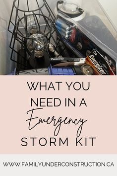 Winter Storm Prep, Home Emergency Kit, Snow Storms