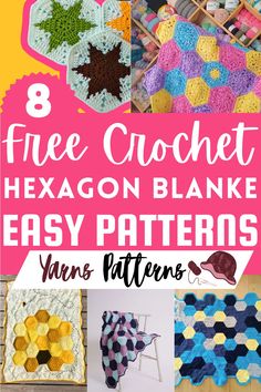 8 free crochet hexagon blanket easy patterns for beginners to make