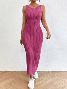 SPECIFICATIONSBrand Name: wsevypoElasticity: Non StrechSleeve Style: TANKFabric Type: KnittingPattern Type: SolidFit Type: slim fitSilhouette: PencilNeckline: O-NeckDecoration: BacklessStyle: CasualDresses Length: Ankle-LengthMaterial: POLYESTERMaterial: SPANDEXAge: 18-24Origin: Mainland ChinaClosure Type: PulloverType: regularMaterial Composition: synthetic fiberWaistline: empireSleeve Length(cm): sleevelessSeason: SummerRelease Date: Summer 2023Profile Type: HModel Number: Knit DressPlace Of Origin: China (mainland)Gender: WOMEN Bodycon Long Dress, Casual Sundress, Backless Long Dress, Street Dress, Long Bodycon Dress, Knitted Bodycon Dress, Dress For Summer, Beach Casual, Chic Sundress