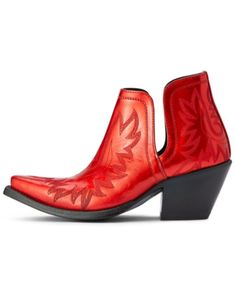 Ariat Women's Dixon Queen of Hearts Western Booties - Snip Toe, Red Western Style Medium Width Heels With Pointed Toe, Western Snip Toe Heels, Western Snip Toe Fitted Heels, Western Fitted Snip Toe Heels, Western Style Fitted Snip Toe Heels, Fitted Western Heels With Snip Toe, Western Style Closed Toe Spring Heels, Western Fitted Heels With Pointed Toe, Western Style Pointed Toe Summer Heels