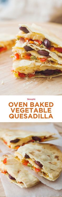 an image of quesadilla stacked on top of each other with text overlay