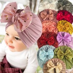 Super Cute And Fashionable Headwraps For Your Little Girls Fits 3-12 Months Baby Turban, Baby Hair Accessories, Turban Hat, Baby Cap, Code Number, Boy Hat, Turbans, Hair Ornaments