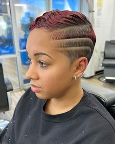 Dark Plum color for a modern pixie style haircut 💈 . . @dreamcutsbarberlounge @smiley_mo_ . . #barber #barberlife #barberlove #natural… | Instagram Gray Haircuts, Barber Fashion, Low Cut Hairstyles, Short Natural Curls, Bob Hairs, Modern Pixie, Hair Shape, 2023 Hairstyles, Shaved Hairstyles