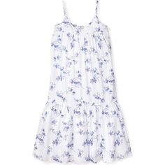 Women's Chloe Nightgown, Indigo Floral - Petite Plume Mommy & Me Shop | Maisonette Night Gowns For Women, Indigo Floral, Luxury Sleepwear, Night Gowns, Gowns For Women, Cotton Nightgown, Nightgowns For Women, Nightgowns, Bridal Collection