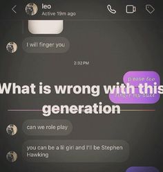 the text message is written in two different languages, and it says what is wrong with this generation