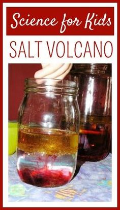 science for kids saltvolcanoo is an easy way to learn how to make salt and vinegar