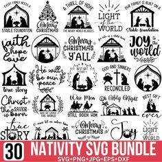 nativity svg bundle for christmas