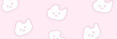 a pink wallpaper with white cats on it's face and ears in the middle