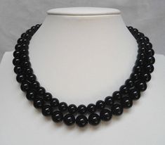 PREFERENTIAL POLICIES : The order is $20 or more.There will be a 10% discount. Please use the coupon code: CZH10 Welcome back to my shop: https://www.etsy.com/shop/pearlandjewelry Description of the product in the picture: The necklace lengh is 17----18 inches ,I make the necklace to use 8mm 10mm pure natural black jade bead, Two strands necklace, IT is good necklace for your great wedding, Pearl Jewelry: necklace Pearl Type: jade bead color: black size: 8mm 10mm length: 17----18 inch If you nee Handmade Bridal Necklace With Round Beads For Formal Occasions, Handmade Formal Bridal Necklace With Round Beads, Formal Handmade Bridal Necklace With Round Beads, Good Necklace, Wedding Pearl Jewelry, Black Jade, Pearl Jewelry Necklace, Jade Necklace, Necklace Wedding