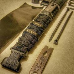 an assortment of tools are laid out on a table